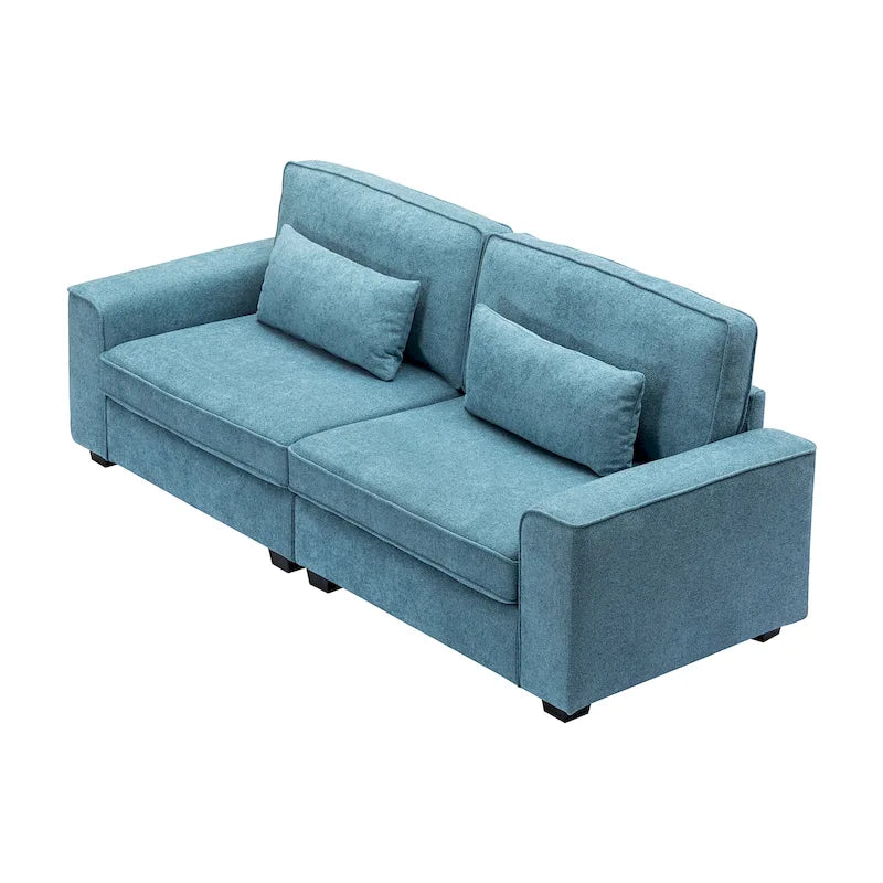 Upholstered 3-Seat Loveseat Sofa, 79.5L x 31W x 30.5H
