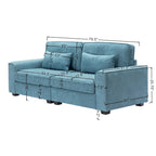 Upholstered 3-Seat Loveseat Sofa, 79.5L x 31W x 30.5H