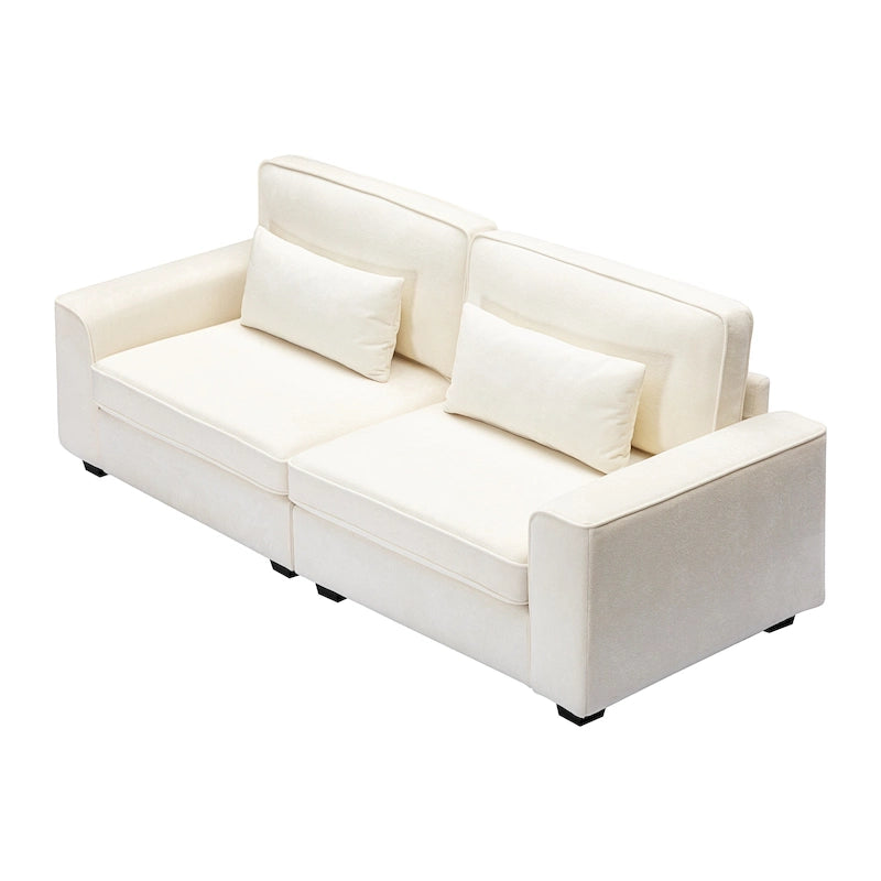 Upholstered 3-Seat Loveseat Sofa, 79.5L x 31W x 30.5H