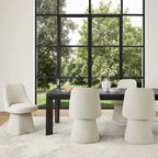 Swivel Dining Chair Single Linen Upholstered High-Back Armless