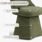 Swivel Dining Chair Single Linen Upholstered High-Back Armless