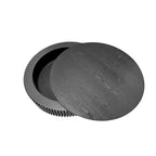 Wood Veneer Round Coffee Table with Storage