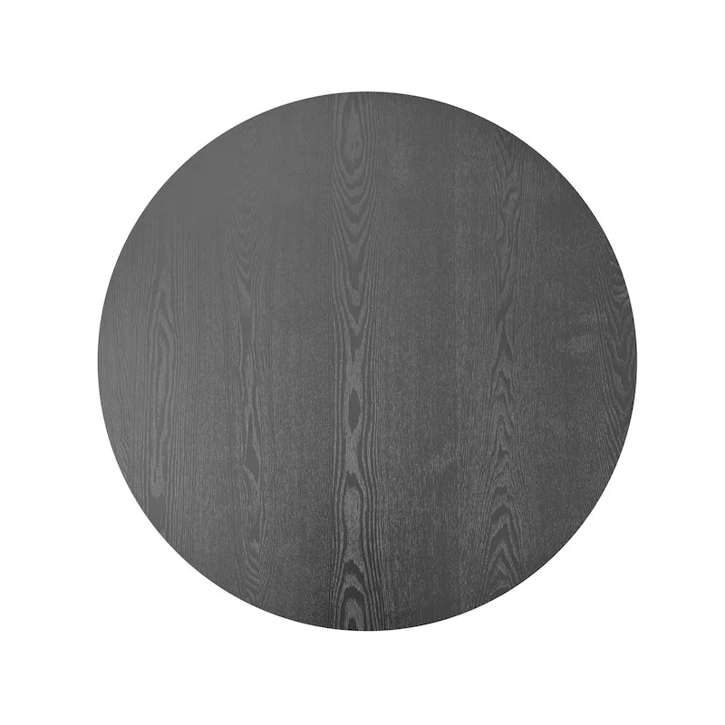 Wood Veneer Round Coffee Table with Storage
