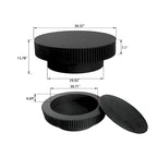 Wood Veneer Round Coffee Table with Storage