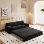 Velvet Convertible Sleeper Sofa - Queen Size - 3-in-1