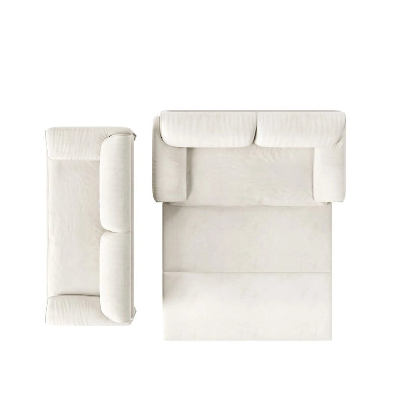 Velvet Convertible Sleeper Sofa - Queen Size - 3-in-1