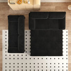 Velvet Convertible Sleeper Sofa - Queen Size - 3-in-1