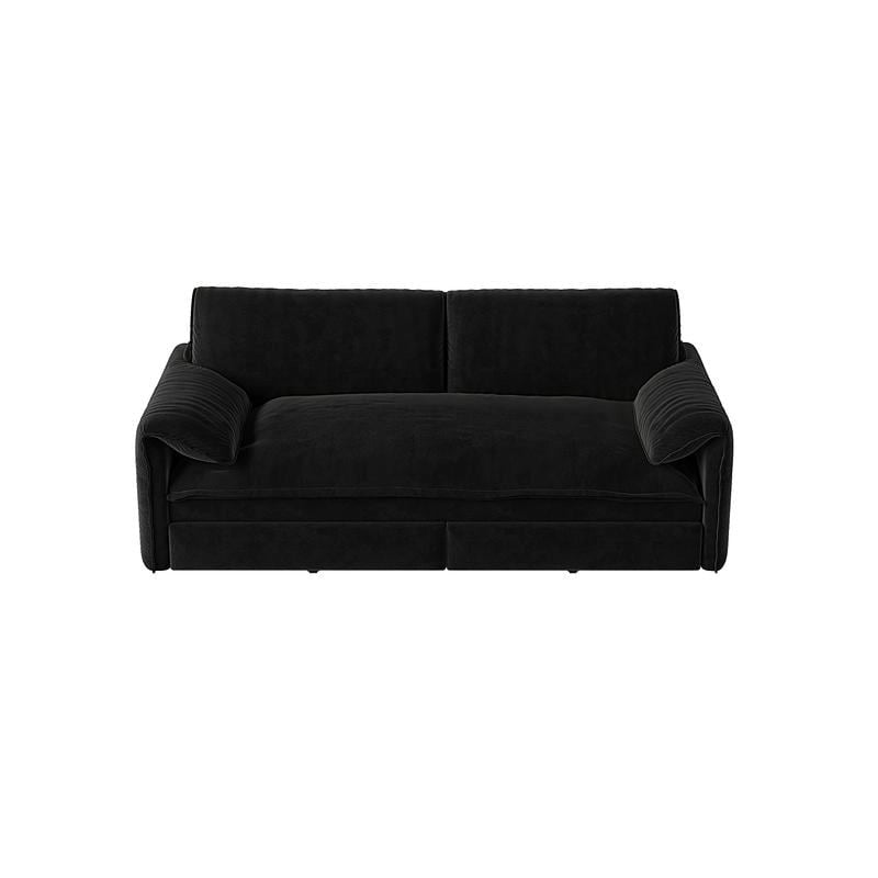Velvet Convertible Sleeper Sofa - Queen Size - 3-in-1