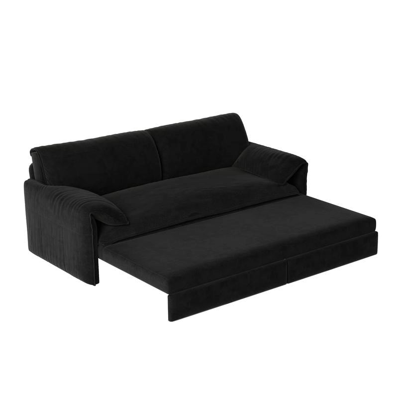 Velvet Convertible Sleeper Sofa - Queen Size - 3-in-1