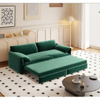 Velvet Convertible Sleeper Sofa - Queen Size - 3-in-1