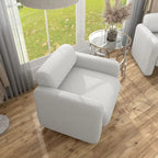 Boucle Fabric Accent Chair with Arms - Single Seat