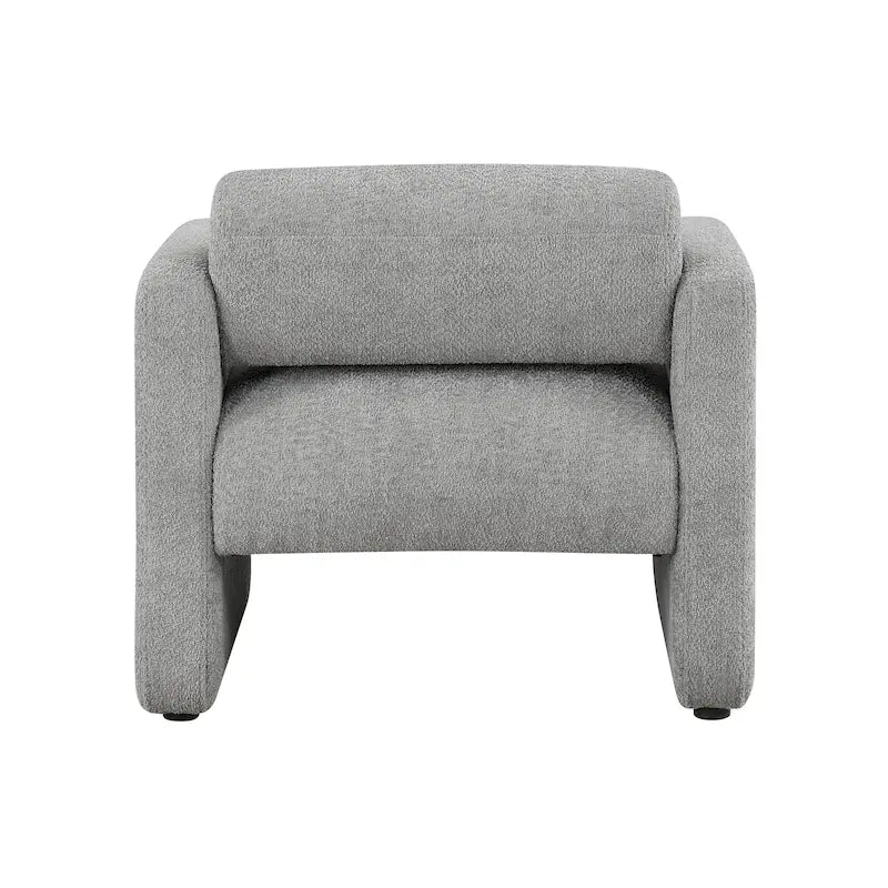 Boucle Fabric Accent Chair with Arms - Single Seat