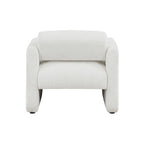 Boucle Fabric Accent Chair with Arms - Single Seat
