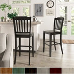 Eleanor Slat Back Bar Height Chairs (Set of 2) by iNSPIRE Q Classic