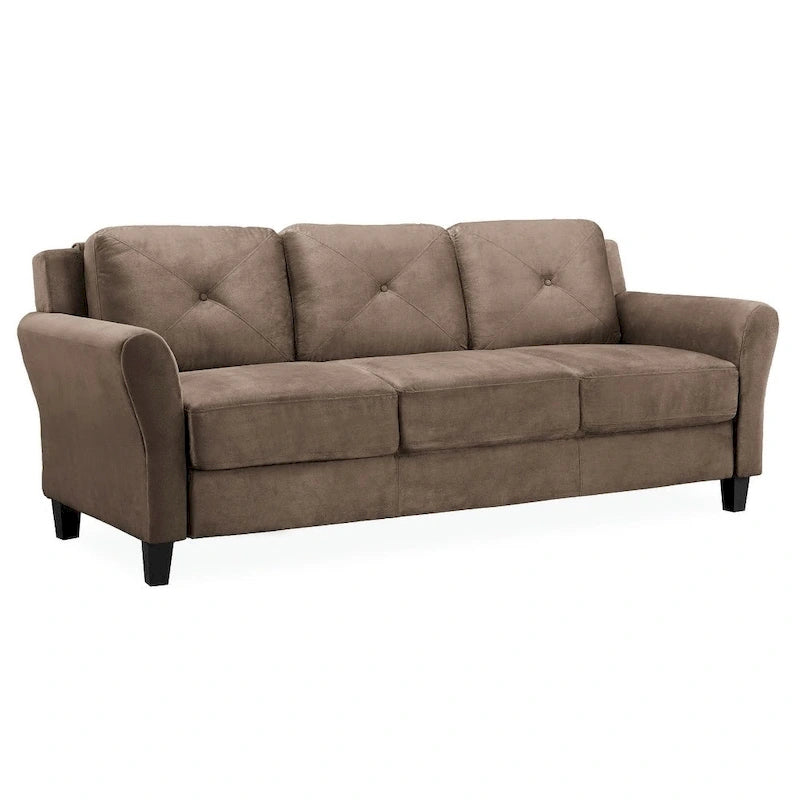 3-Seat Sofa, Microfiber Upholstered with Tufted Back, 78.7 Inch