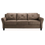 3-Seat Sofa, Microfiber Upholstered with Tufted Back, 78.7 Inch