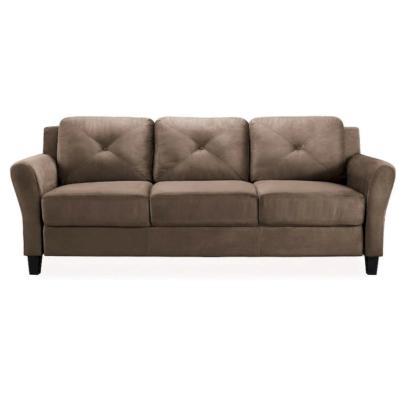 3-Seat Sofa, Microfiber Upholstered with Tufted Back, 78.7 Inch