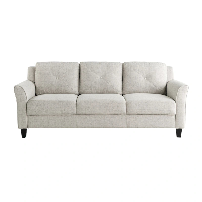 3-Seat Sofa, Microfiber Upholstered with Tufted Back, 78.7 Inch