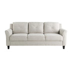 3-Seat Sofa, Microfiber Upholstered with Tufted Back, 78.7 Inch