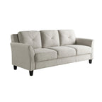 3-Seat Sofa, Microfiber Upholstered with Tufted Back, 78.7 Inch