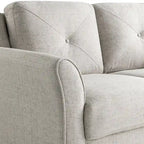 3-Seat Sofa, Microfiber Upholstered with Tufted Back, 78.7 Inch