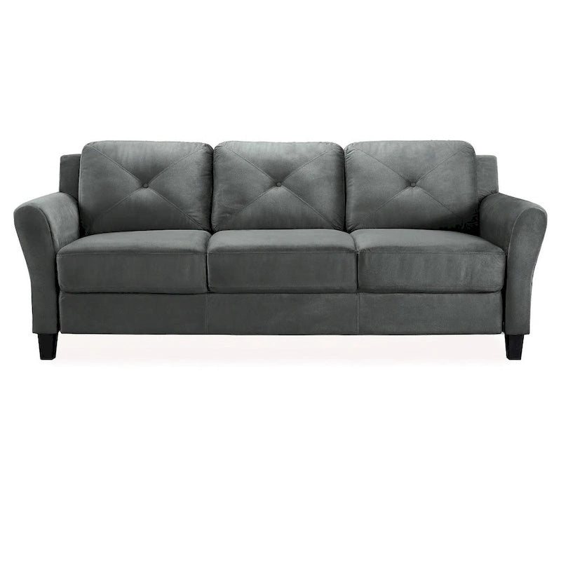 3-Seat Sofa, Microfiber Upholstered with Tufted Back, 78.7 Inch