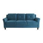3-Seat Sofa, Microfiber Upholstered with Tufted Back, 78.7 Inch