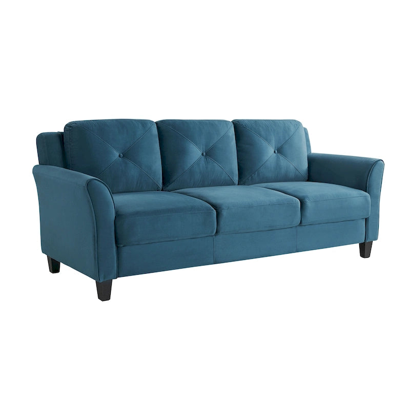 3-Seat Sofa, Microfiber Upholstered with Tufted Back, 78.7 Inch