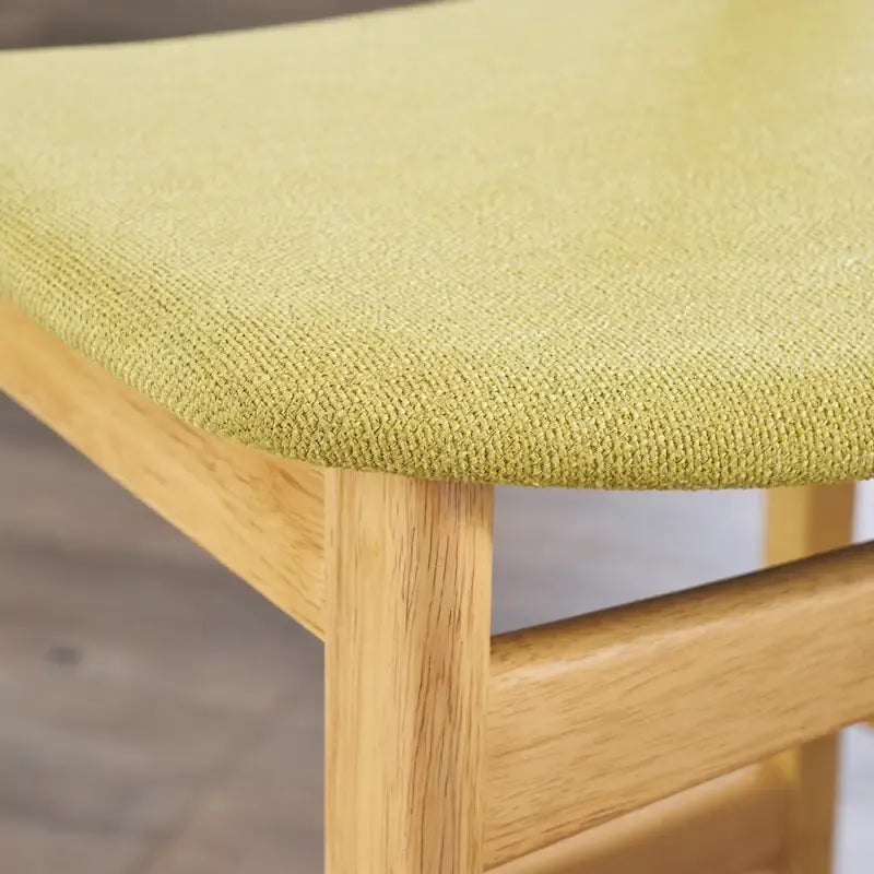 Counter Stools Set of 2, Rubberwood with Fabric Cushion, 24 Inch