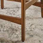 Counter Stools Set of 2, Rubberwood with Fabric Cushion, 24 Inch