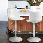 Bar Stools Set of 2 Black/Grey/Swivel with Back