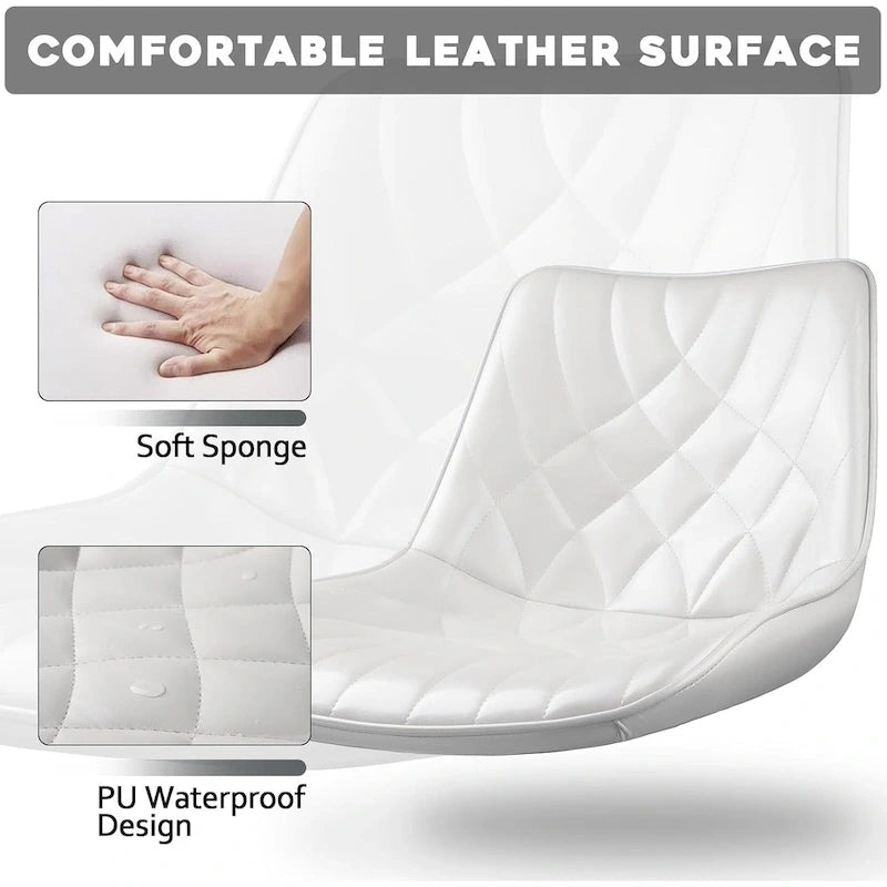 Bar Stools Set of 2 Black/Grey/Swivel with Back