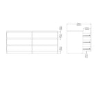 6-Drawer Double Dresser, Engineered Wood with Metal Glides