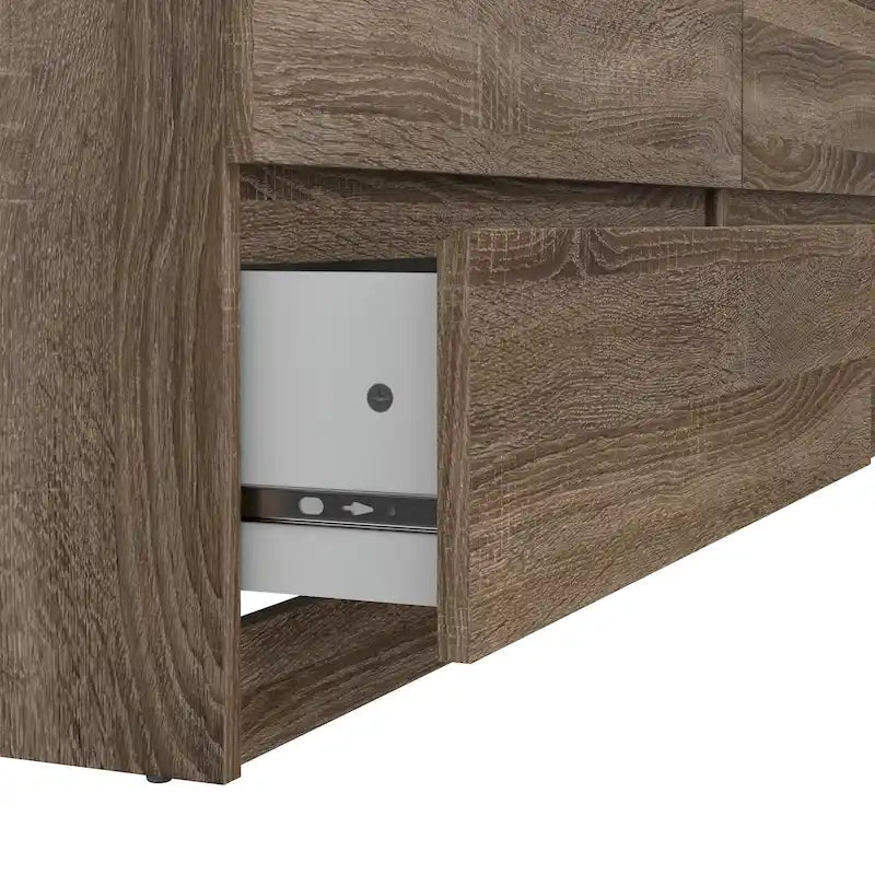 6-Drawer Double Dresser, Engineered Wood with Metal Glides