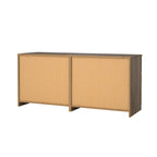6-Drawer Double Dresser, Engineered Wood with Metal Glides