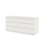 6-Drawer Double Dresser, Engineered Wood with Metal Glides