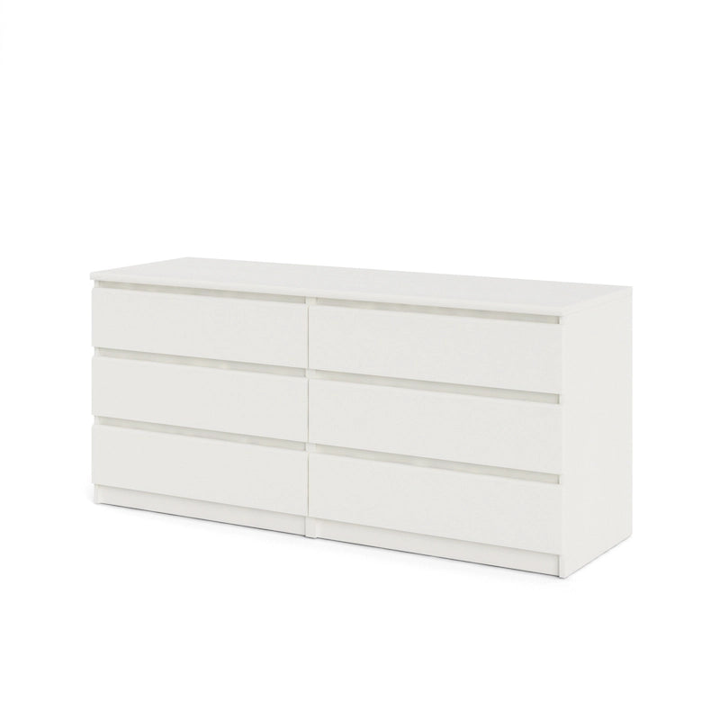6-Drawer Double Dresser, Engineered Wood with Metal Glides