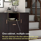 Shoe Cabinet Espresso 20-Pair Storage with Adjustable Shelves