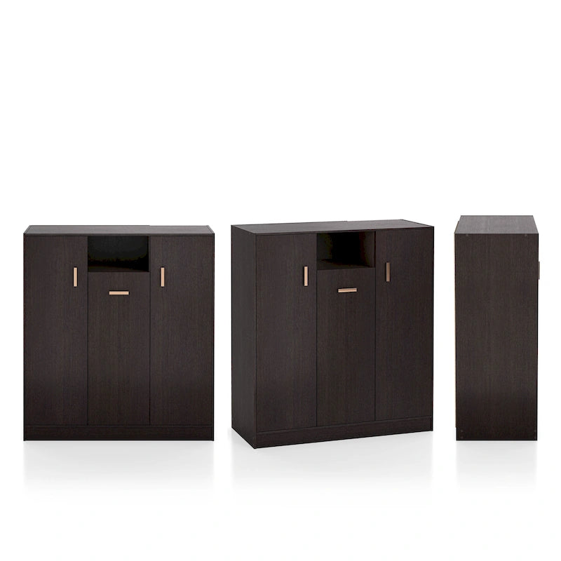 Shoe Cabinet Espresso 20-Pair Storage with Adjustable Shelves