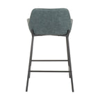 Counter Stools Set of 2 Camel/Espresso/Green/Grey Industrial Low-Back