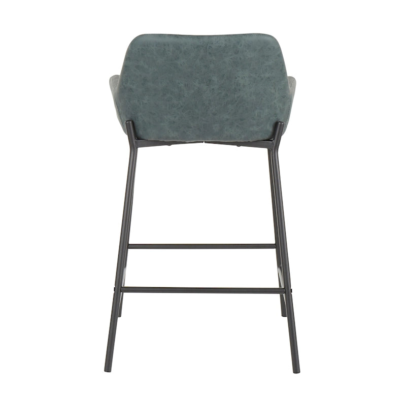 Counter Stools Set of 2 Camel/Espresso/Green/Grey Industrial Low-Back