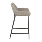 Counter Stools Set of 2 Camel/Espresso/Green/Grey Industrial Low-Back