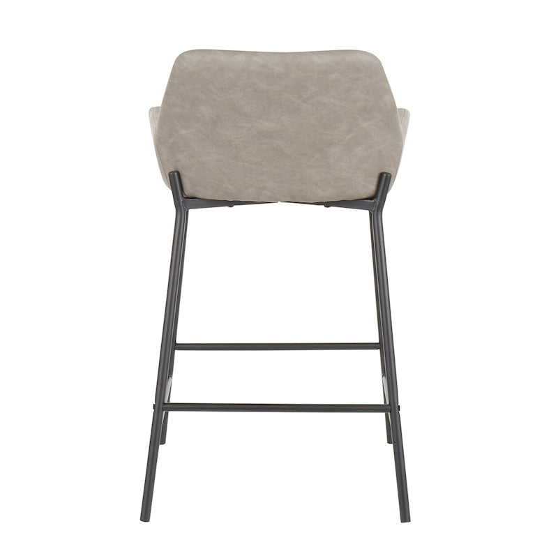 Counter Stools Set of 2 Camel/Espresso/Green/Grey Industrial Low-Back