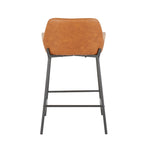 Counter Stools Set of 2 Camel/Espresso/Green/Grey Industrial Low-Back