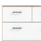 8-Drawer Double Dresser Oak White Contemporary Style
