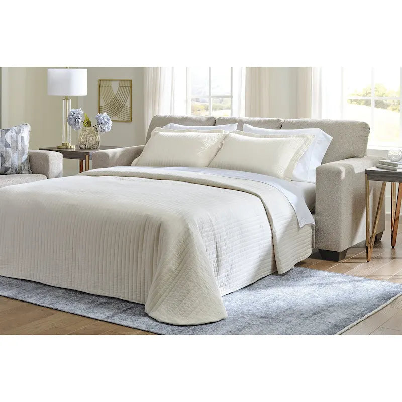 Signature Design by Ashley Deltona Parchment Queen Sofa Sleeper - 85 W x 38 D x 37 H
