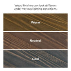 Dining Chair, Walnut Finish Pine Wood with Contoured Seat