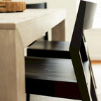 Dining Chair, Walnut Finish Pine Wood with Contoured Seat