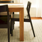 Dining Chair, Walnut Finish Pine Wood with Contoured Seat