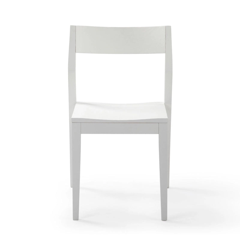 Dining Chair, Walnut Finish Pine Wood with Contoured Seat